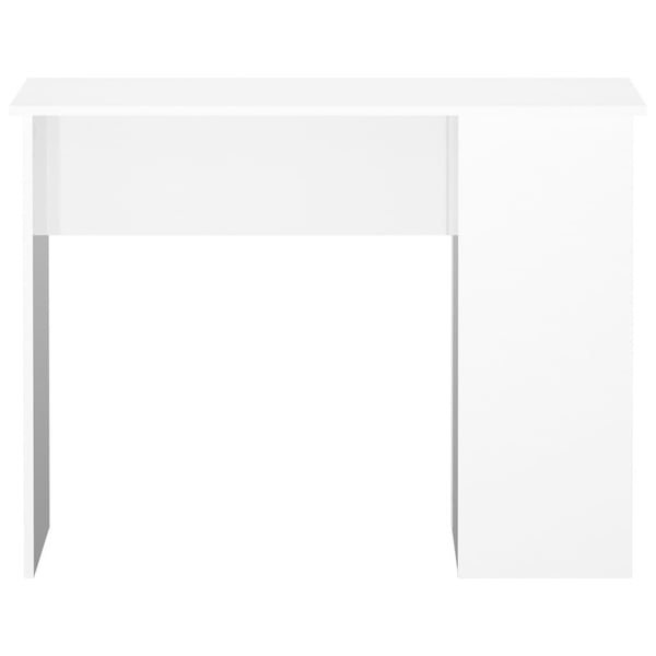 vidaXL Skrivebord høyglans hvit 100x55x75 cm konstruert tre