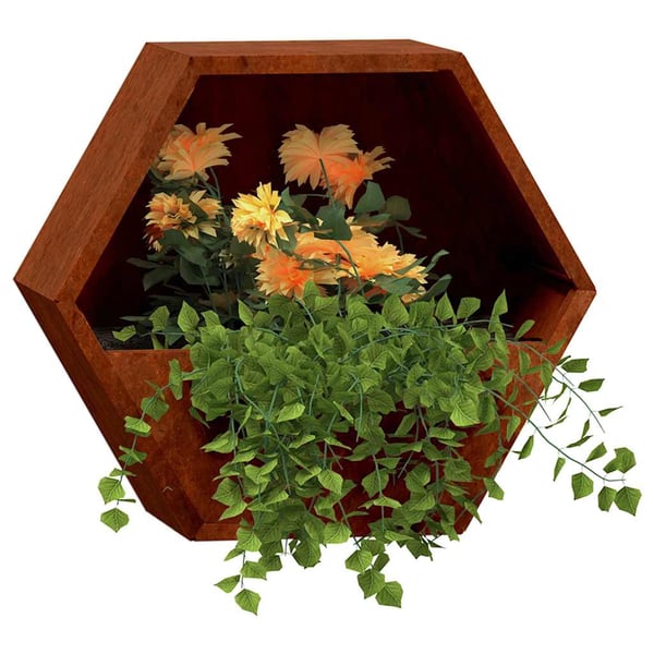 vidaXL Kukkalaatikot 2 kpl ruoste Corten teräs 46x10x40 cm