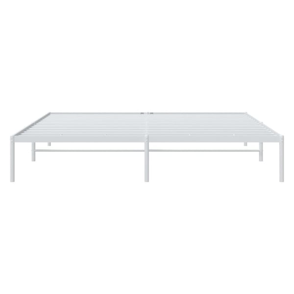 vidaXL Sengeramme i metall hvit 183x213 cm