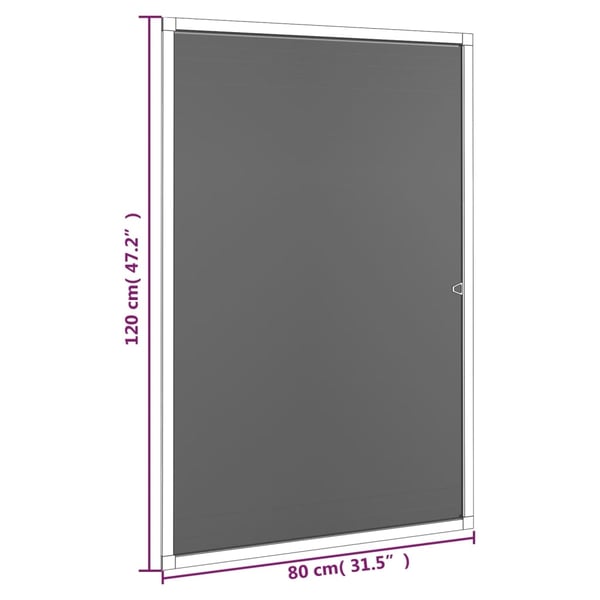 vidaXL Insektskjerm for vindu brun 80x120 cm