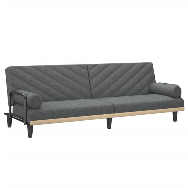vidaXL sovesofa med armlæn stof mørkegrå
