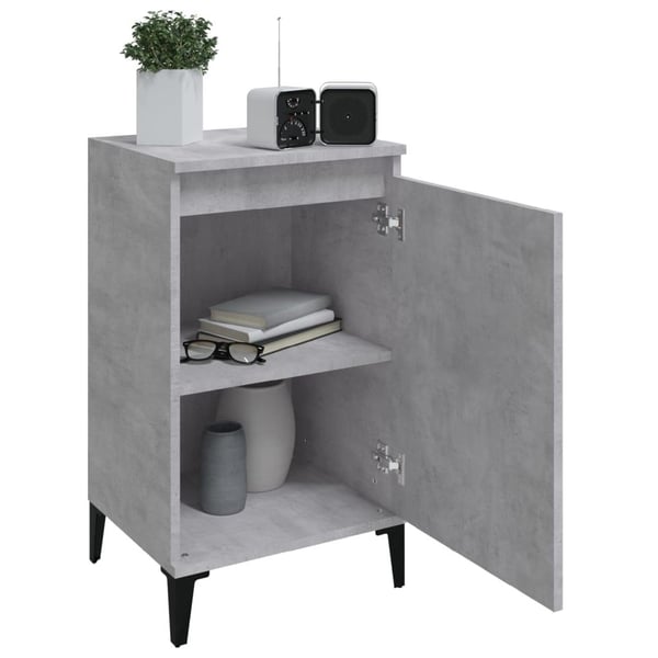 vidaXL Nattbord betonggrå 40x35x70 cm konstruert tre