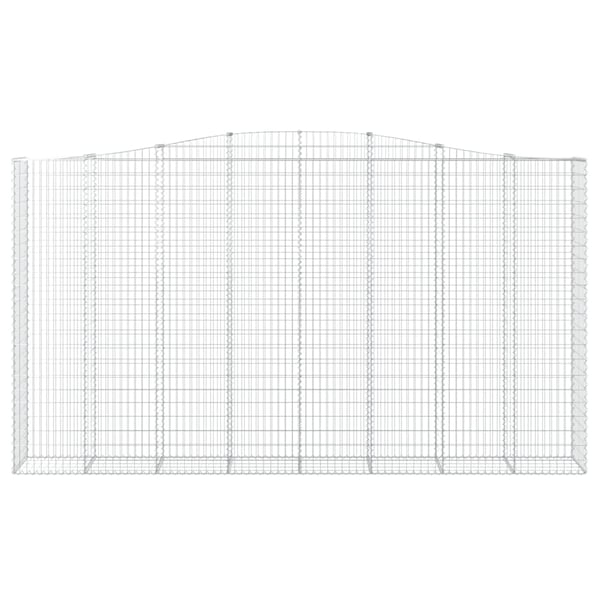 vidaXL Gabionkurver buede 8 stk 400x50x220/240 cm galvanisert jern