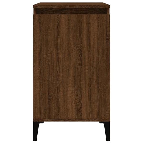 vidaXL sengeborde 2 stk. 40x35x70 cm konstrueret træ brun egetræsfarve