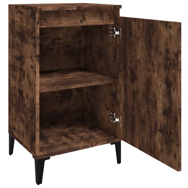 vidaXL Nattbord røkt eik 40x35x70 cm konstruert tre