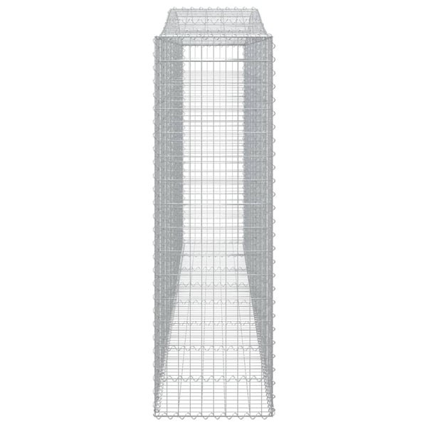 vidaXL buede gabionkurve 6 stk. 400x50x160/180 cm galvaniseret jern