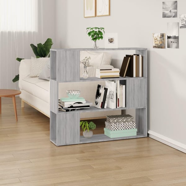vidaXL bogreol/rumdeler 100x24x94 cm grå sonoma-eg