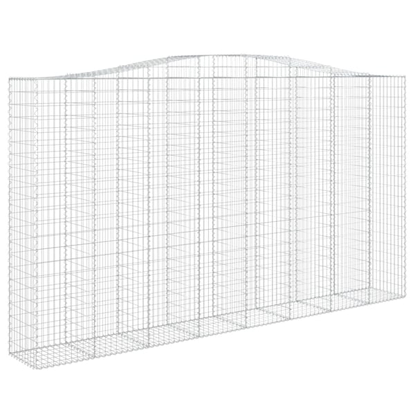 vidaXL buede gabionkurve 9 stk. 400x50x220/240 cm galvaniseret jern