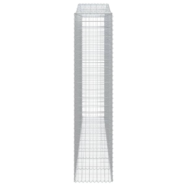vidaXL Gabionkurver buede 2 stk 400x50x220/240 cm galvanisert jern