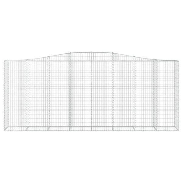 vidaXL buede gabionkurve 2 stk. 400x50x160/180 cm galvaniseret jern