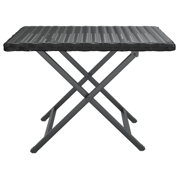 vidaXL Sammenleggbart bord svart 45x35x32 cm polyrotting