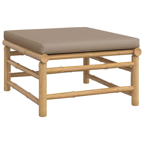 vidaXL Loungegrupp 5 delar taupe dynor bambu