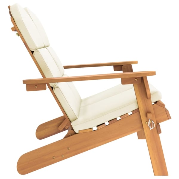 vidaXL Adirondack-havebænk med hynder 126 cm massivt akacietræ