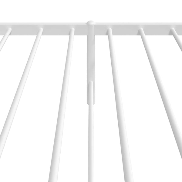 vidaXL Sengeramme i metall uten madrass med hodegavl hvit 75x190 cm