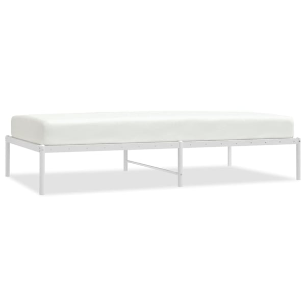 vidaXL Sengeramme i metall hvit 100x190 cm