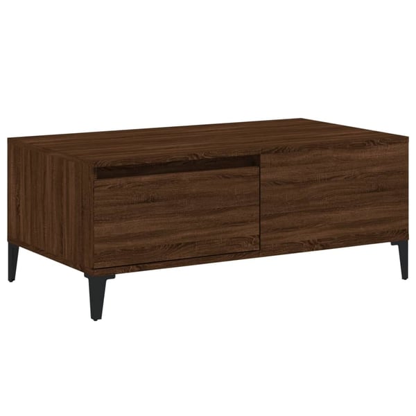vidaXL Sohvapöytä ruskea tammi 90x50x36,5 cm tekninen puu