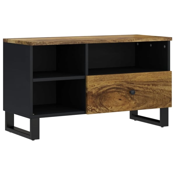 vidaXL TV-benk 80x33x46 cm heltre mango og konstruert tre