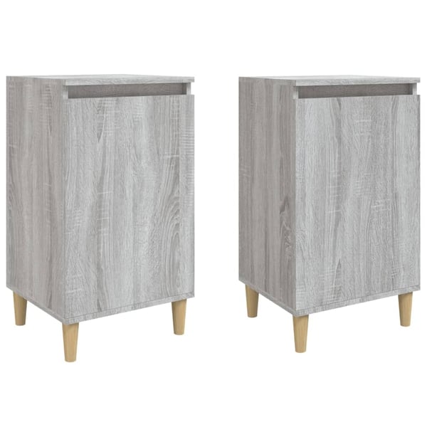 vidaXL Yöpöydät 2 kpl harmaa Sonoma 40x35x70 cm tekninen puu