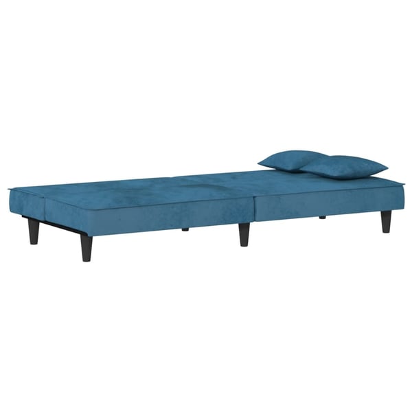 vidaXL sovesofa velour blå