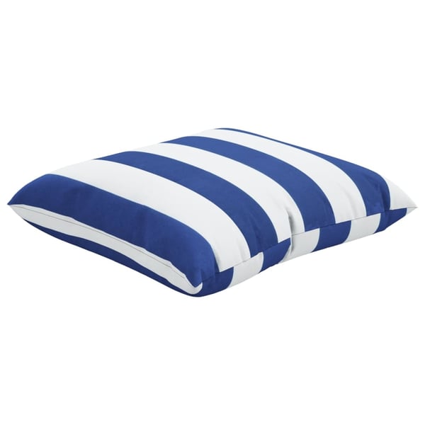 vidaXL pyntepuder 4 stk. 60x60 cm stof striber blå og hvid