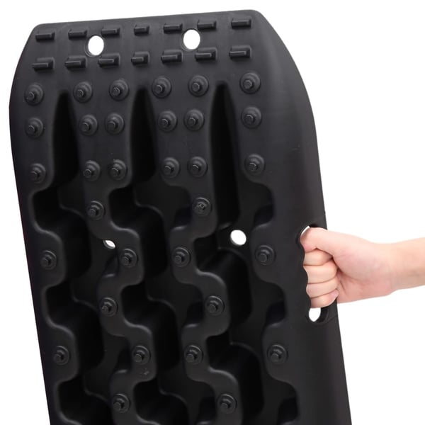 vidaXL Trekkbrett 2 stk svart 106x30,5x7 cm nylon