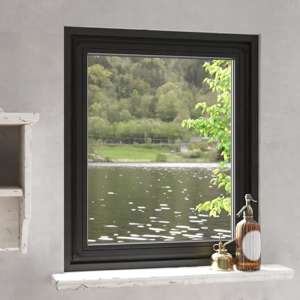 vidaXL Magnetisk insektskjerm for vindu antrasitt 100x120 cm