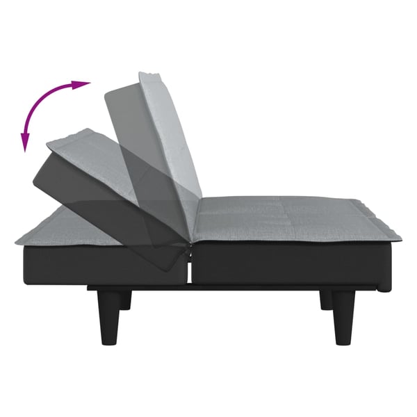 vidaXL Bäddsoffa ljusgrå tyg