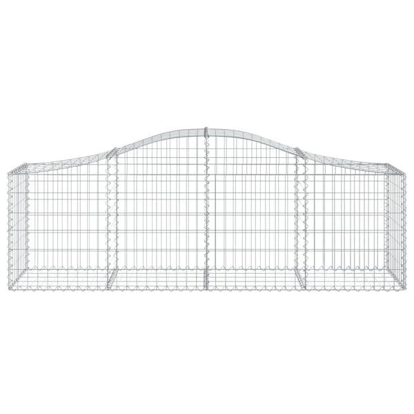 vidaXL Gabionkurver buede 3 stk 200x50x60/80 cm galvanisert jern