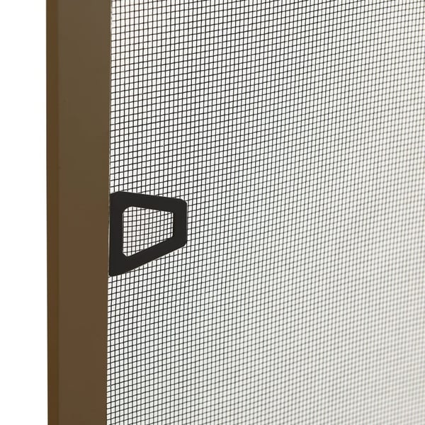 vidaXL Insektskjerm for vindu brun 90x120 cm