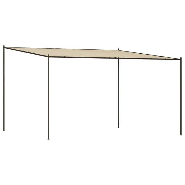 vidaXL Katos beige 4x4 m 180 g/m² kangas ja teräs