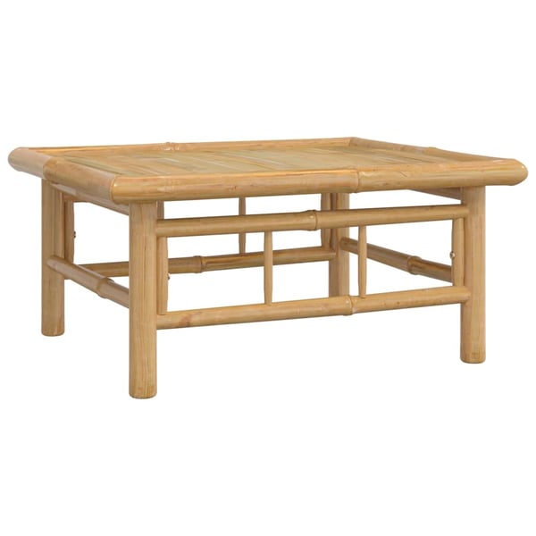 vidaXL Loungegrupp 4 delar gräddvita dynor bambu