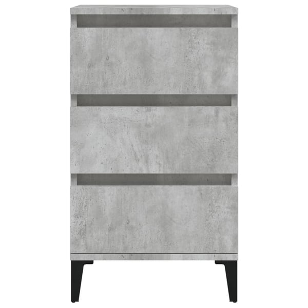 vidaXL sengebord 40x35x70 cm konstrueret træ betongrå