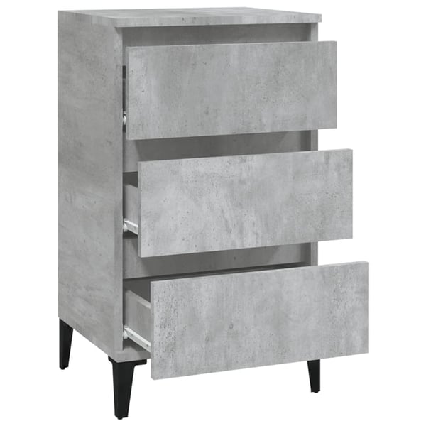 vidaXL sengebord 40x35x70 cm konstrueret træ betongrå