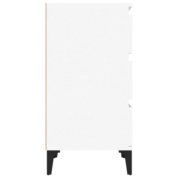 vidaXL Nattbord hvit 40x35x70 cm konstruert tre