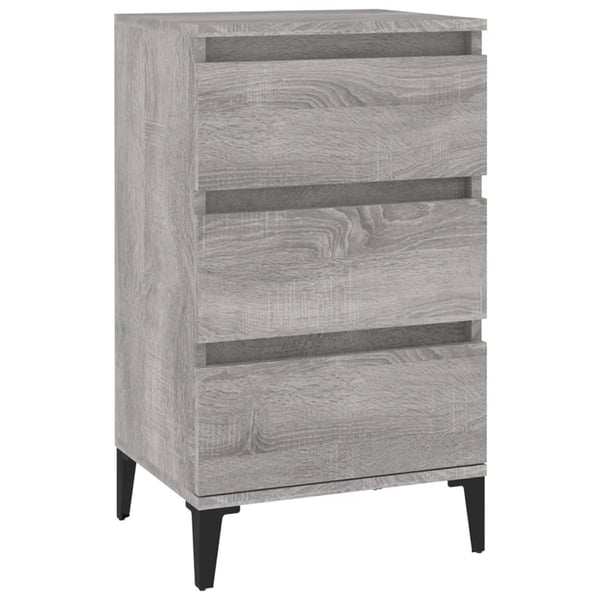 vidaXL sengebord 40x35x70 cm konstrueret træ grå sonoma-eg