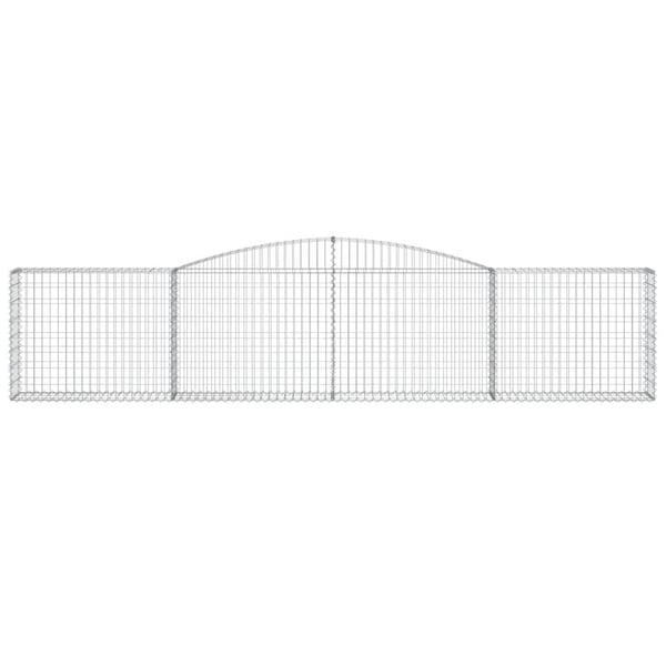 vidaXL Gabionkurver buede 10 stk 400x30x80/100 cm galvanisert jern