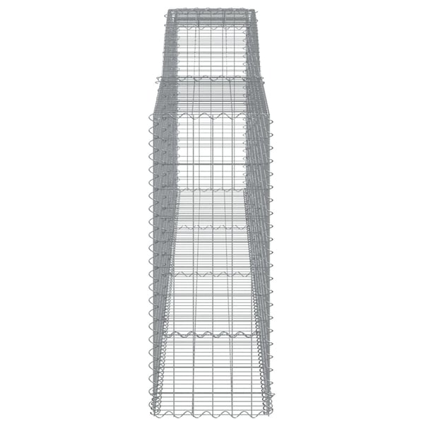 vidaXL Gabionkurver buede 5 stk 400x50x120/140 cm galvanisert jern