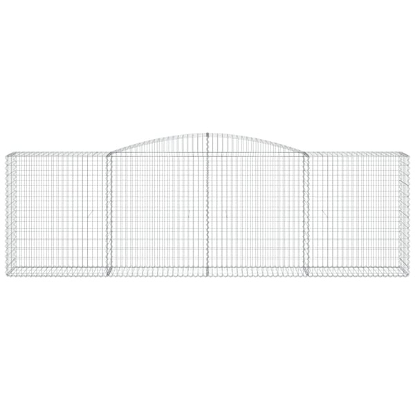 vidaXL Gabionkurver buede 5 stk 400x50x120/140 cm galvanisert jern