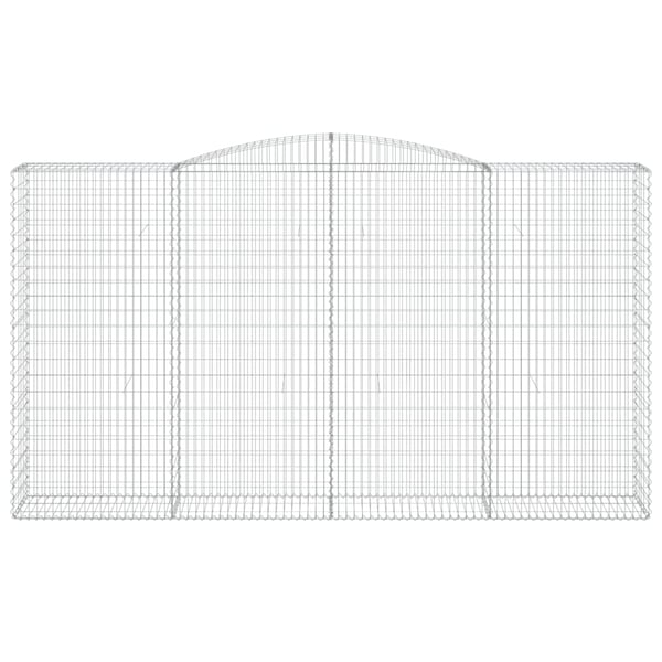 vidaXL Gabionkurver buede 3 stk 400x50x220/240 cm galvanisert jern