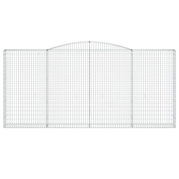 vidaXL Gabionkurver buede 3 stk 400x30x180/200 cm galvanisert jern