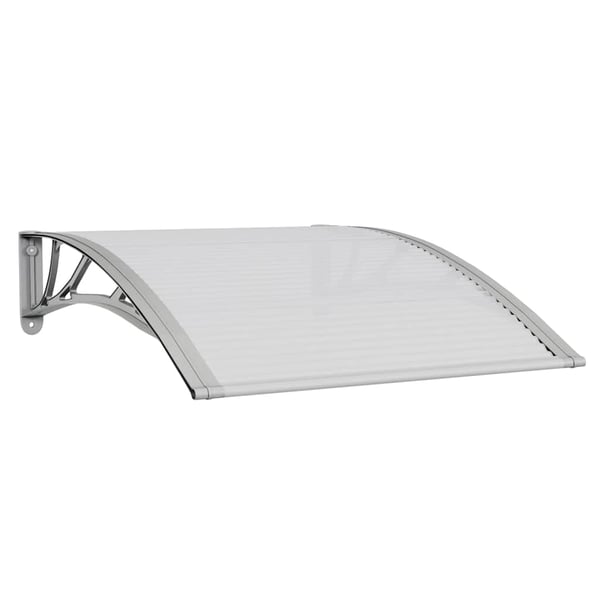 vidaXL dørbaldakin 100x75 cm polycarbonat grå og transparent