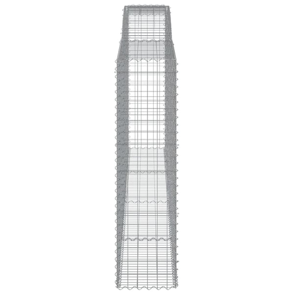 vidaXL Gabionkurver buede 3 stk 400x50x180/200 cm galvanisert jern