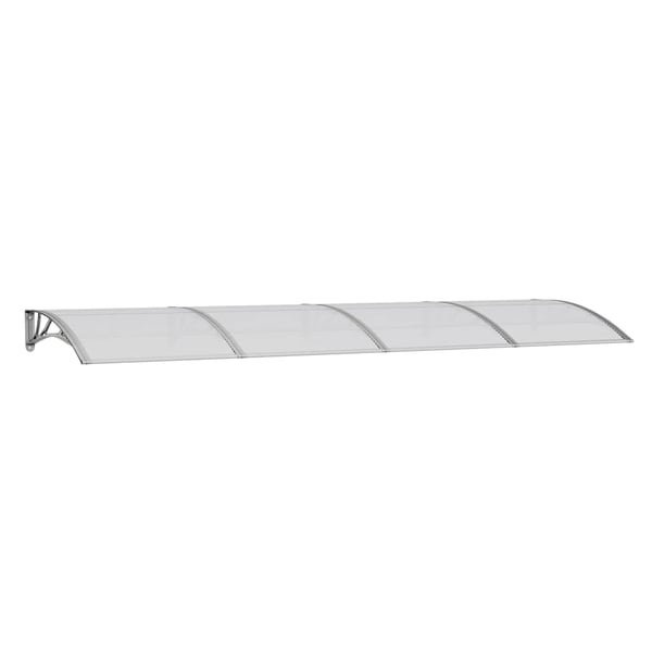 vidaXL dørbaldakin 350x100 cm polycarbonat grå