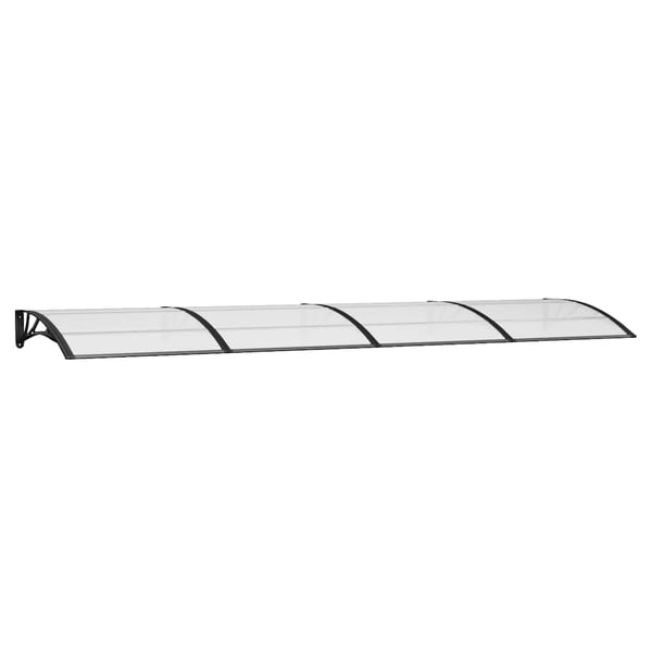 vidaXL Skjermtak svart 400x100 cm polykarbonat