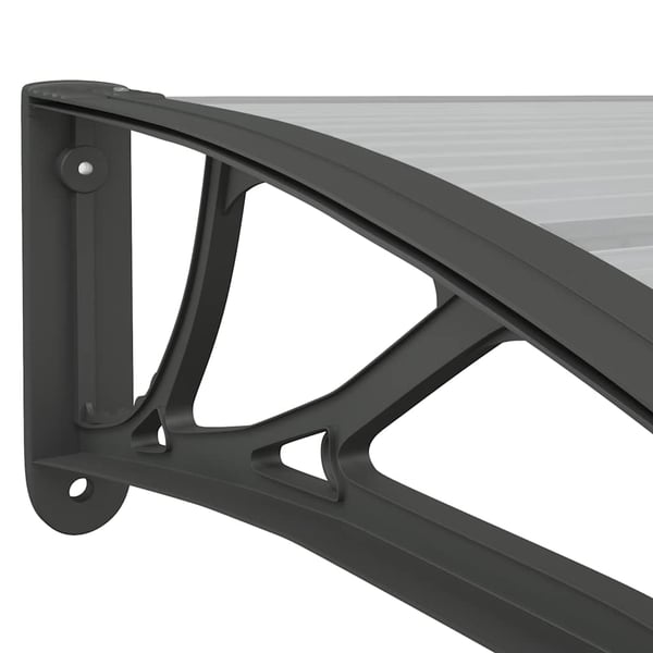 vidaXL Skjermtak svart 400x100 cm polykarbonat
