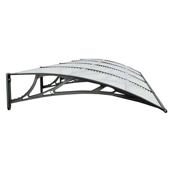 vidaXL Skjermtak svart 400x100 cm polykarbonat