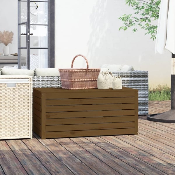 vidaXL Hagekasse honningbrun 101x50,5x46,5 cm heltre furu