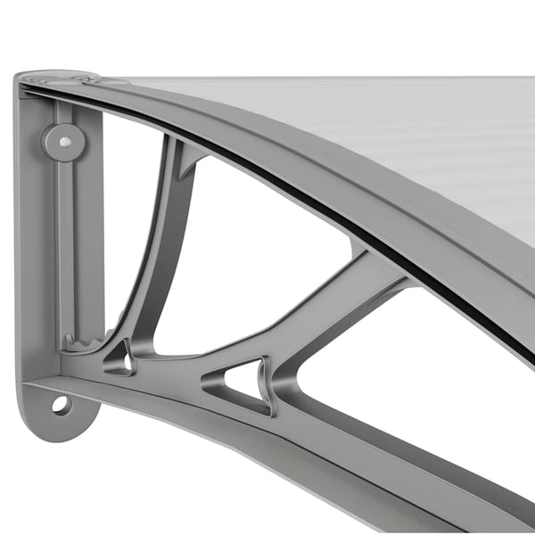 vidaXL dørbaldakin 400x75 cm polycarbonat grå og transparent