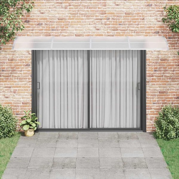 vidaXL dørbaldakin 400x75 cm polycarbonat grå og transparent
