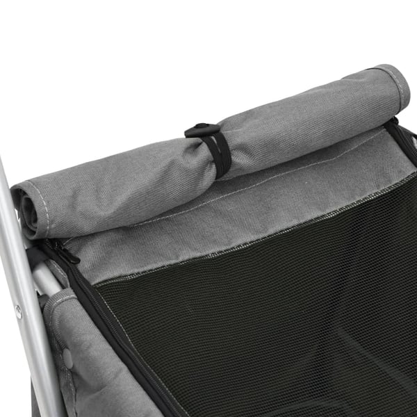 vidaXL foldbar hundeklapvogn 100x49x96 cm linned grå